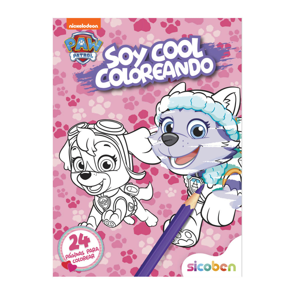 Libro de colorear Soy Cool Coloreando de Paw Patrol, ideal para estimular la creatividad de los niños.