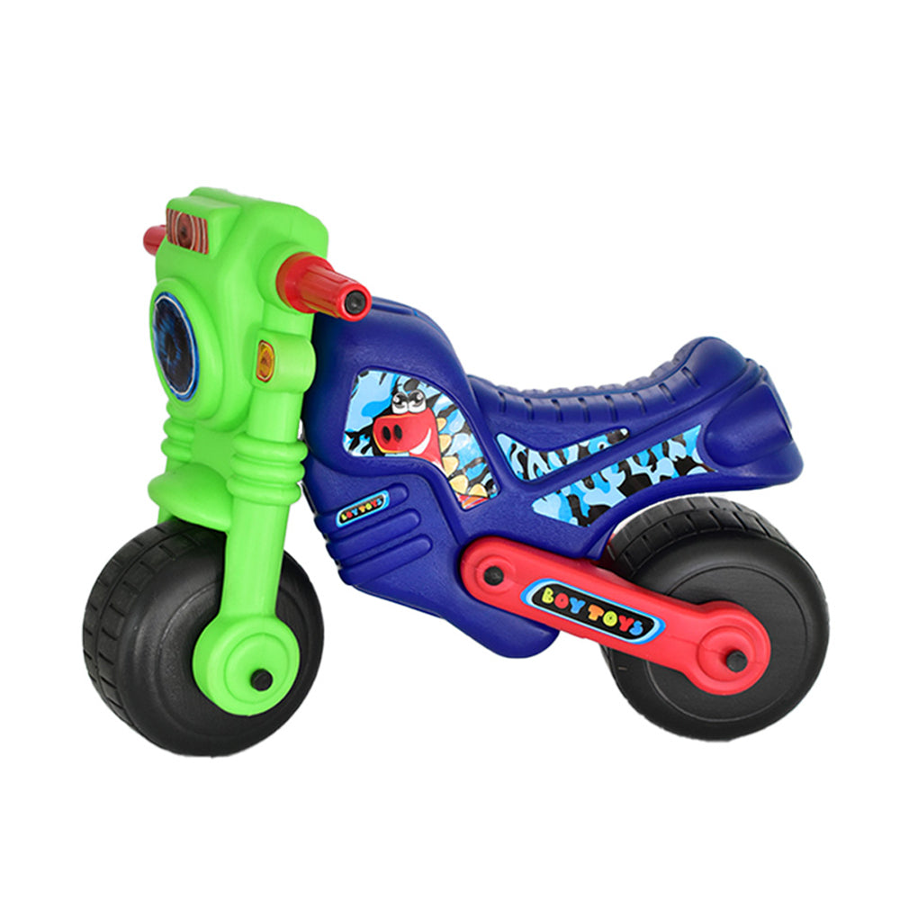 Triciclo Correpasillo Niño Boy Toys, juguete ideal para el desarrollo motriz y equilibrio. Colores llamativos y diseño resistente.