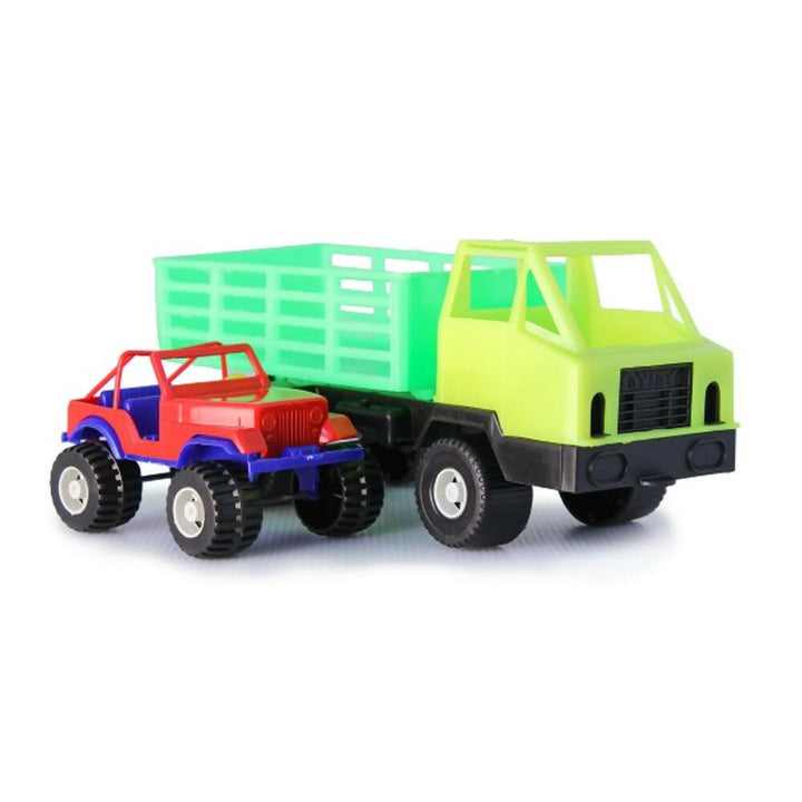 Vehículo tipo Camión Estaca con Jeep Marca Boy Toys