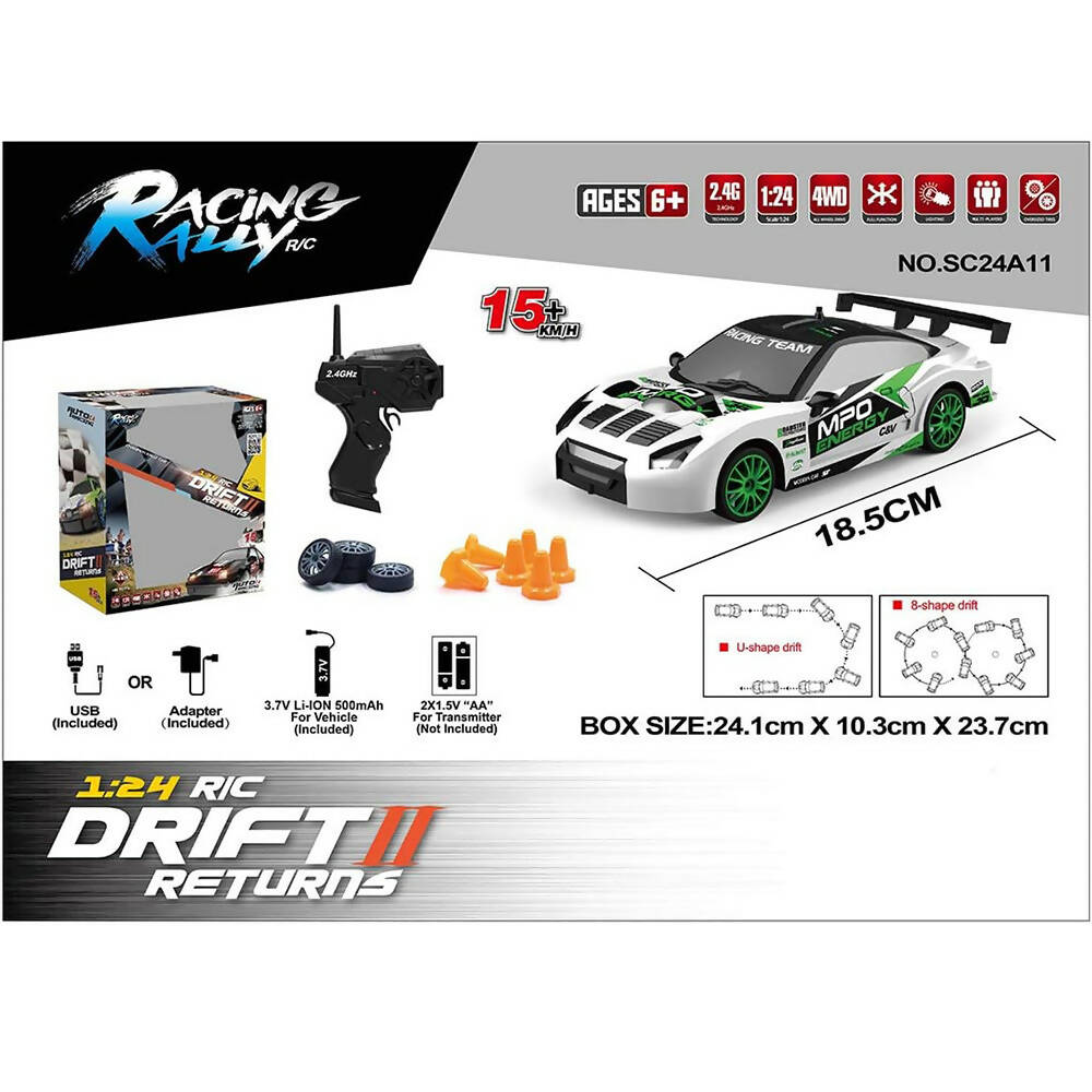 Auto Drift II a Control Remoto Blanco