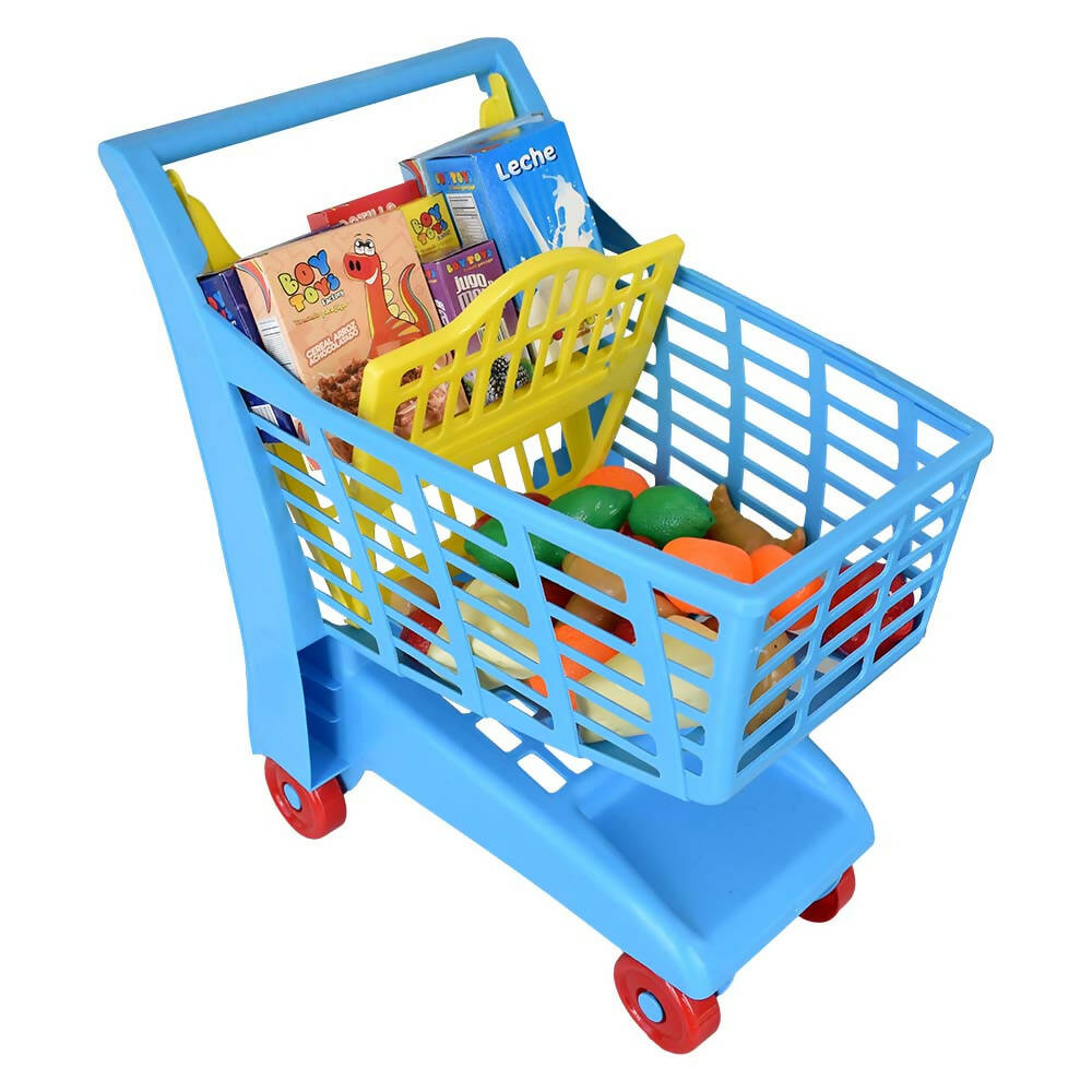 Carrito con Mercado Boy Toys: juguete educativo para niños, ideal para juegos de rol y aprendizaje en el hogar