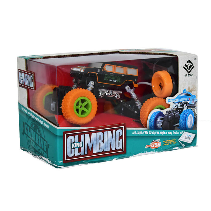 Carro Climbing King Naranja y Verde, juguete todoterreno a control remoto para aventuras emocionantes en cualquier terreno