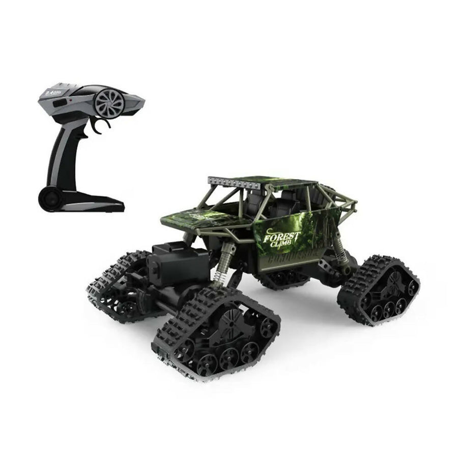 Carro deportivo todo terreno CR verde a control remoto, juguete ideal para carreras y aventuras en cualquier superficie