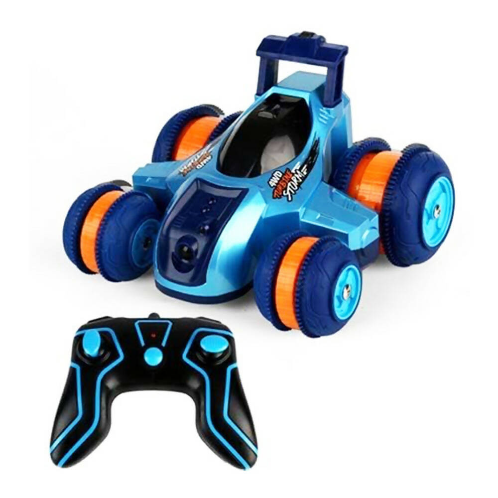 Carro deportivo a control remoto azul, juguete de alta velocidad para niños, ideal para carreras y aventuras