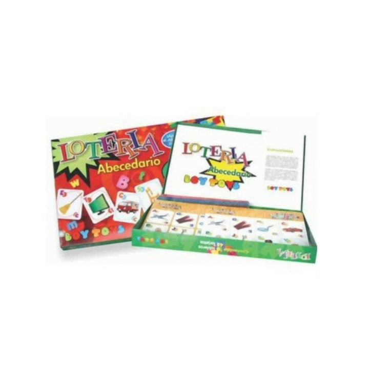 Juego Lotería Abecedario de Boy Toys, ideal para que los niños aprendan las letras mientras se divierten.