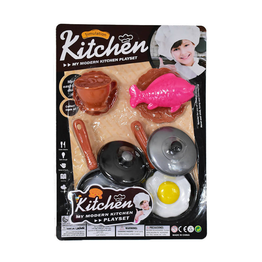 Set de cocina surtidos para niños, ideal para juegos de rol y desarrollo de habilidades culinarias.