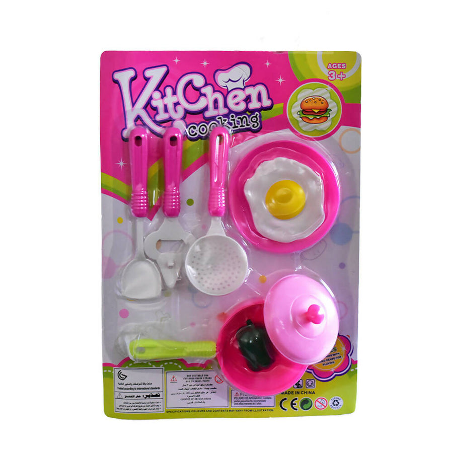 Set de cocinita surtidos para niños, ideal para juegos de rol y desarrollo de habilidades culinarias.