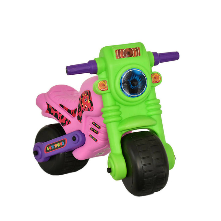 Triciclo Correpasillo Niña Boy Toys, juguete ideal para el desarrollo motriz y equilibrio. Colores llamativos y diseño resistente.