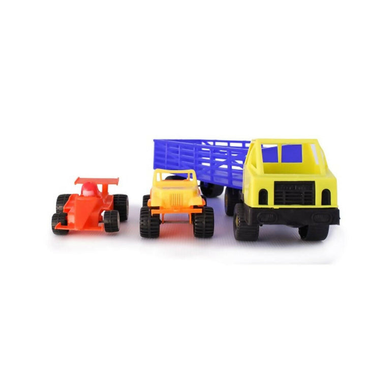 Vehículo tipo Tractomula con Jeeps Marca Boy Toys